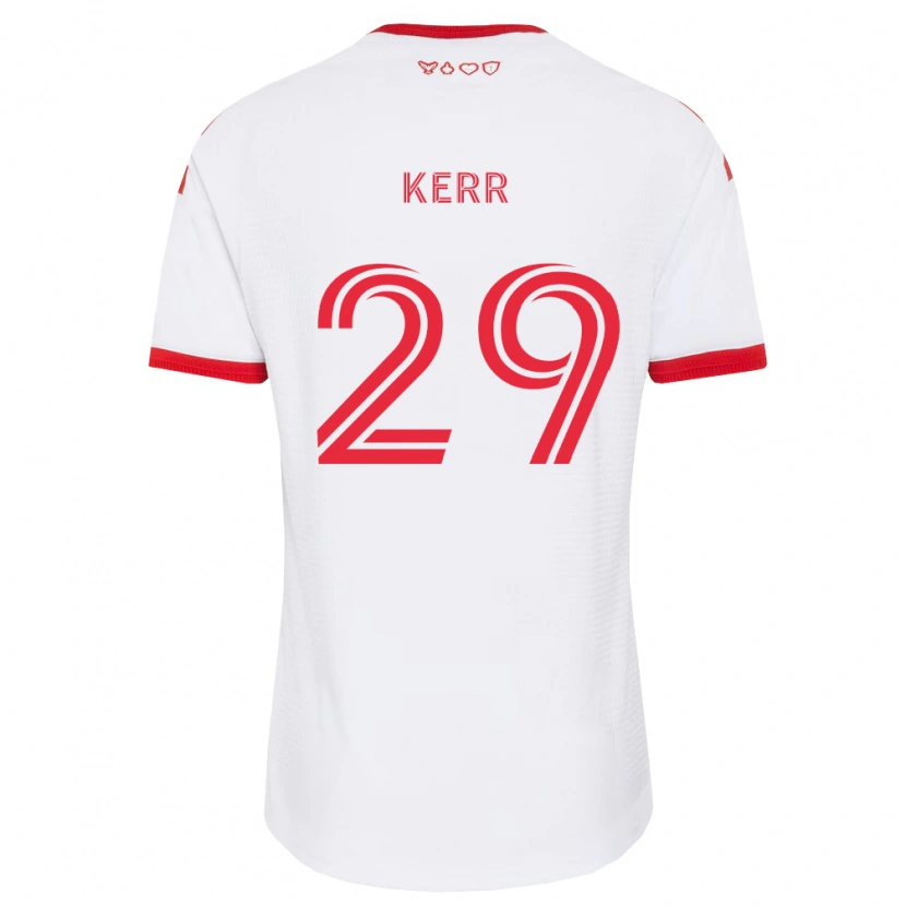 Danxen Mann Deandre Kerr #29 Hvit Rød Svart Bortetrøye Drakt Trøye 2026/27 Skjorter T-Skjorte