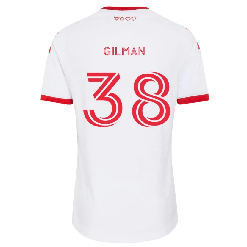 Danxen Mann Jackson Gilman #38 Hvit Rød Svart Bortetrøye Drakt Trøye 2026/27 Skjorter T-Skjorte