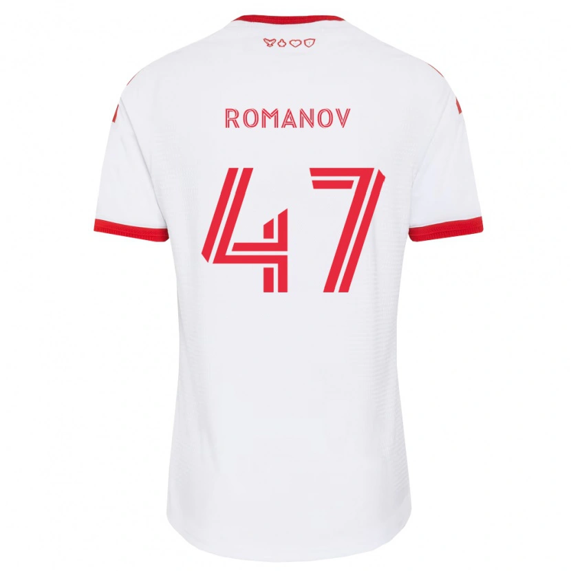 Danxen Mann Alexander Romanov #47 Hvit Rød Svart Bortetrøye Drakt Trøye 2026/27 Skjorter T-Skjorte