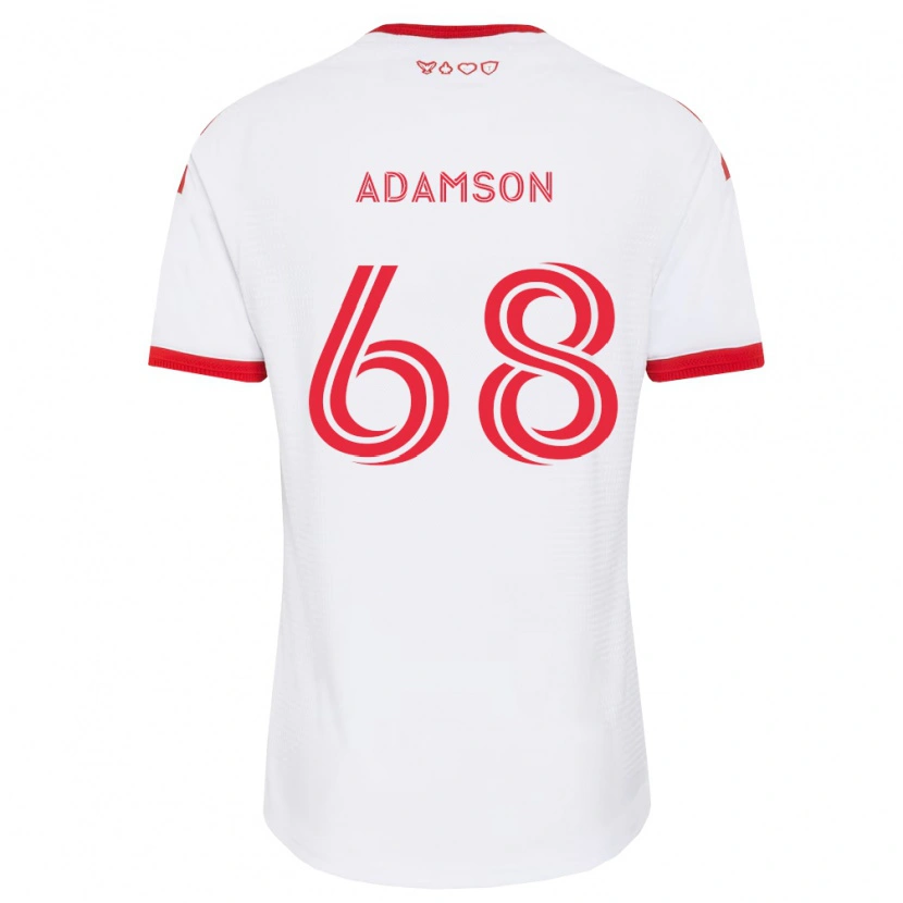 Danxen Mann Demitre Adamson #68 Hvit Rød Svart Bortetrøye Drakt Trøye 2026/27 Skjorter T-Skjorte