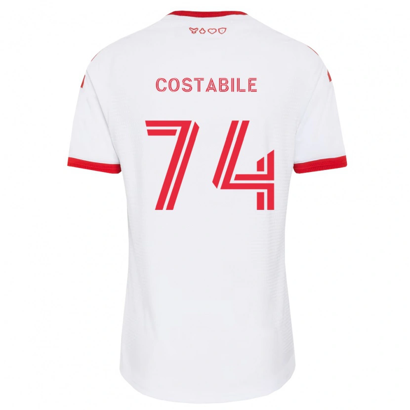 Danxen Mann Luca Costabile #74 Hvit Rød Svart Bortetrøye Drakt Trøye 2026/27 Skjorter T-Skjorte