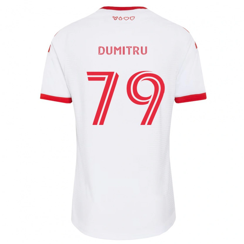 Danxen Mann Andrei Dumitru #79 Hvit Rød Svart Bortetrøye Drakt Trøye 2026/27 Skjorter T-Skjorte