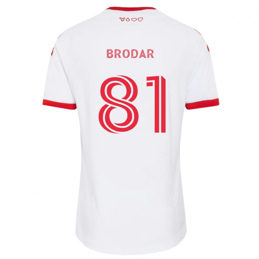 Danxen Mann Niko Brodar #81 Hvit Rød Svart Bortetrøye Drakt Trøye 2026/27 Skjorter T-Skjorte