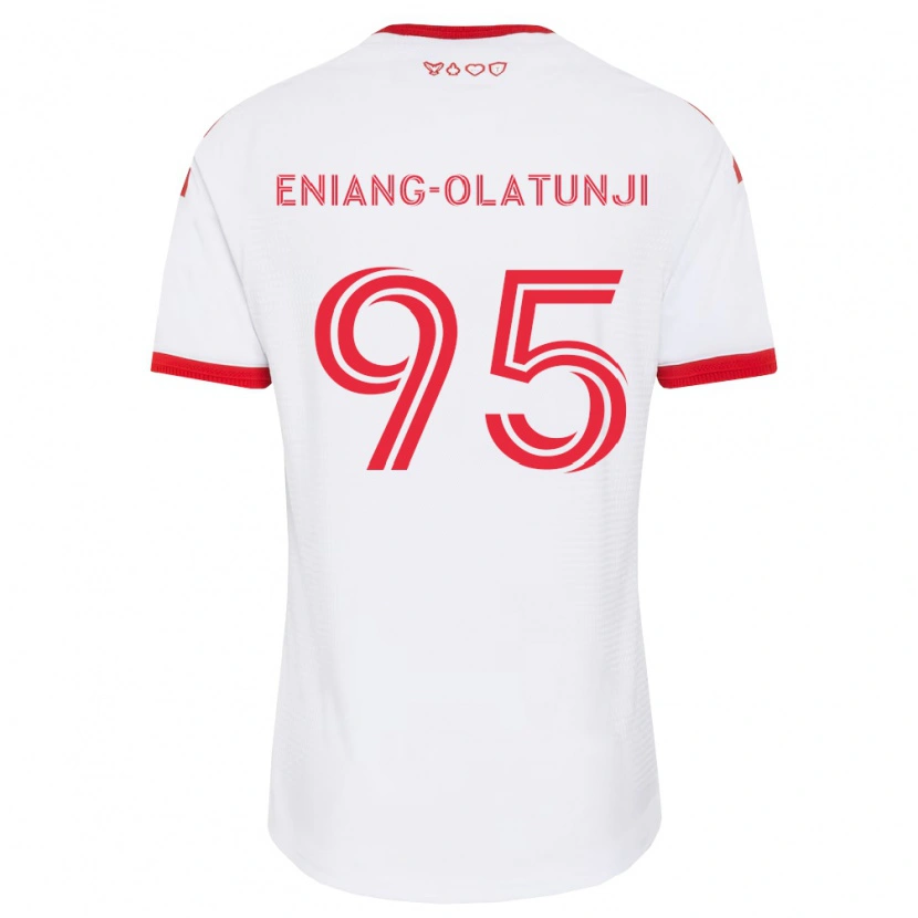 Danxen Mann Daniel Eniang-Olatunji #95 Hvit Rød Svart Bortetrøye Drakt Trøye 2026/27 Skjorter T-Skjorte
