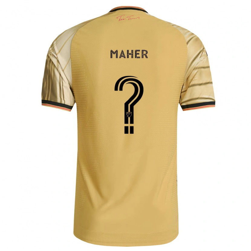 Danxen Mann Josh Maher #0 Brun Gul Svart Bortetrøye Drakt Trøye 2026/27 Skjorter T-Skjorte