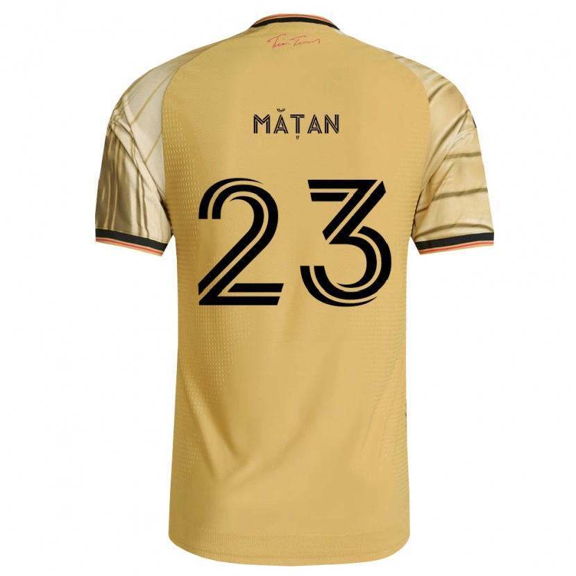 Danxen Mann Alexandru Mățan #23 Brun Gul Svart Bortetrøye Drakt Trøye 2026/27 Skjorter T-Skjorte