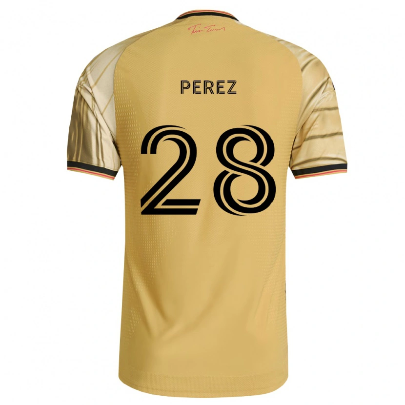 Danxen Mann Miguel Perez #28 Brun Gul Svart Bortetrøye Drakt Trøye 2026/27 Skjorter T-Skjorte