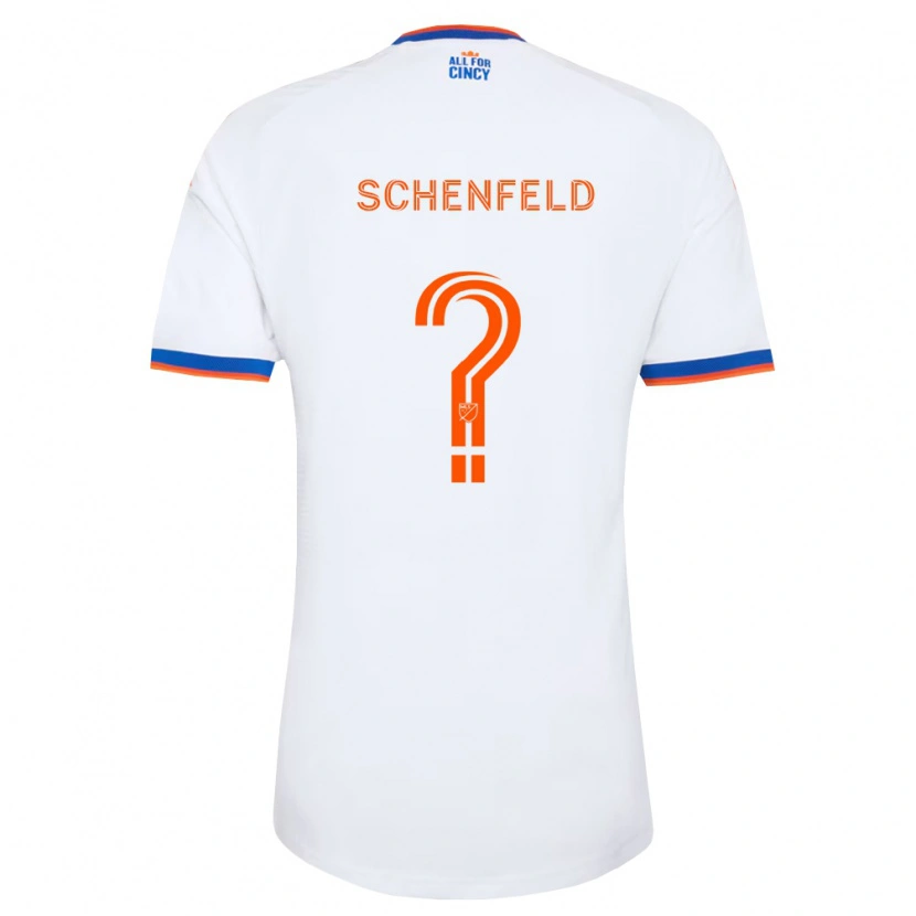 Danxen Mann Matthew Schenfeld #0 Hvit Marineblå Oransje Bortetrøye Drakt Trøye 2026/27 Skjorter T-Skjorte