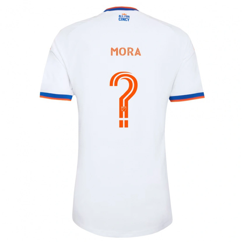 Danxen Mann Jiovanny Mora #0 Hvit Marineblå Oransje Bortetrøye Drakt Trøye 2026/27 Skjorter T-Skjorte