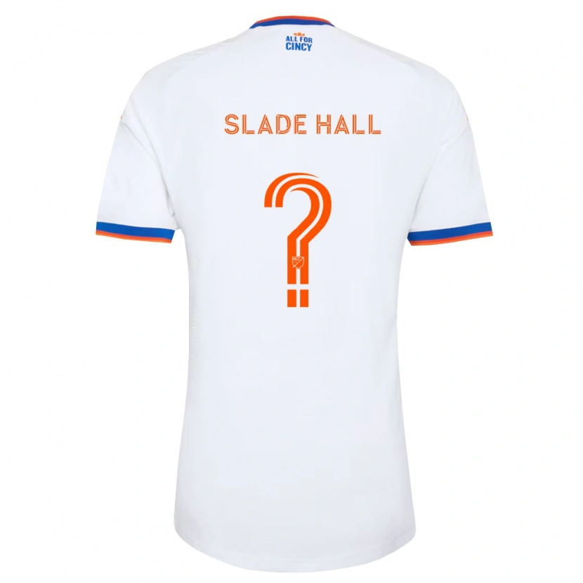 Danxen Mann Slade Hall #0 Hvit Marineblå Oransje Bortetrøye Drakt Trøye 2026/27 Skjorter T-Skjorte