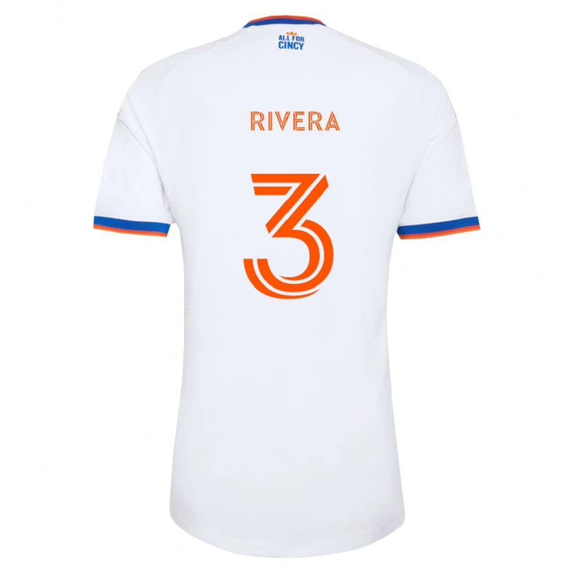 Danxen Mann Nicholas Rivera #3 Hvit Marineblå Oransje Bortetrøye Drakt Trøye 2026/27 Skjorter T-Skjorte