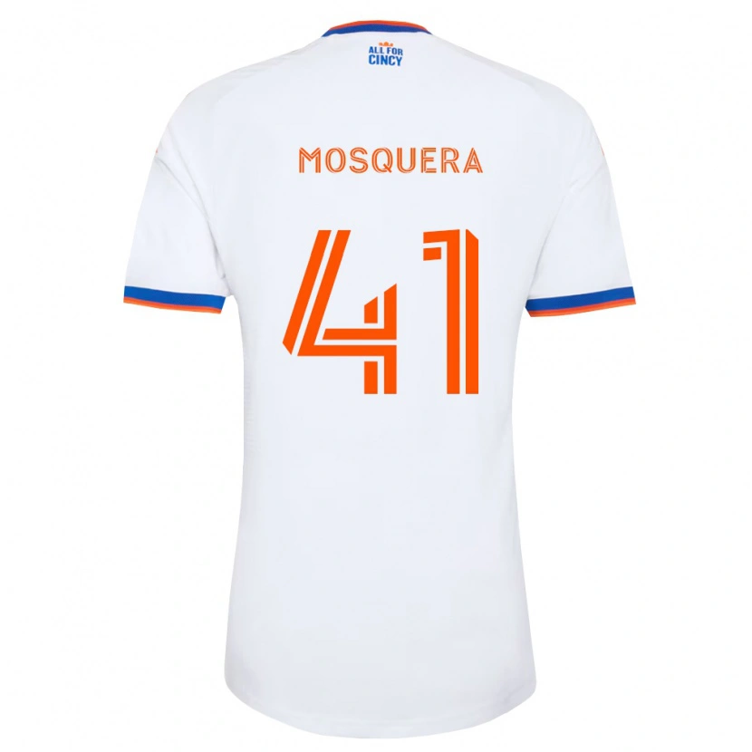 Danxen Mann Deiver Mosquera #41 Hvit Marineblå Oransje Bortetrøye Drakt Trøye 2026/27 Skjorter T-Skjorte
