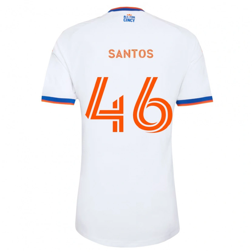 Danxen Mann Guilherme Santos #46 Hvit Marineblå Oransje Bortetrøye Drakt Trøye 2026/27 Skjorter T-Skjorte