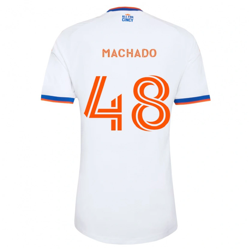 Danxen Mann Juan Machado #48 Hvit Marineblå Oransje Bortetrøye Drakt Trøye 2026/27 Skjorter T-Skjorte