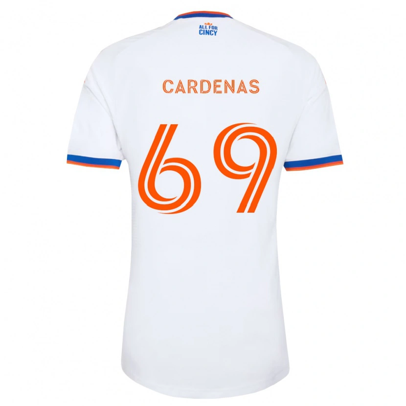 Danxen Mann Jared Cardenas #69 Hvit Marineblå Oransje Bortetrøye Drakt Trøye 2026/27 Skjorter T-Skjorte