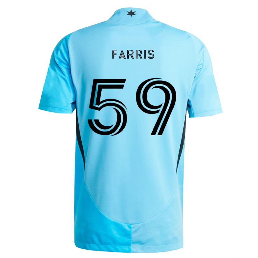 Danxen Mann John Farris #59 Lyseblå Svart Bortetrøye Drakt Trøye 2026/27 Skjorter T-Skjorte