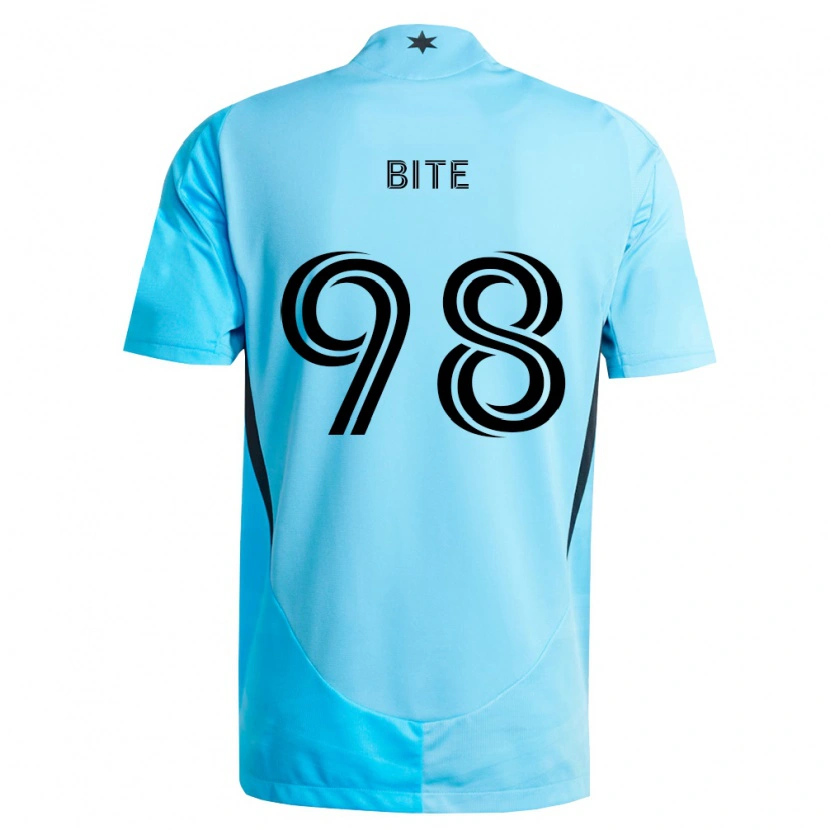 Danxen Mann Kristers Bite #98 Lyseblå Svart Bortetrøye Drakt Trøye 2026/27 Skjorter T-Skjorte