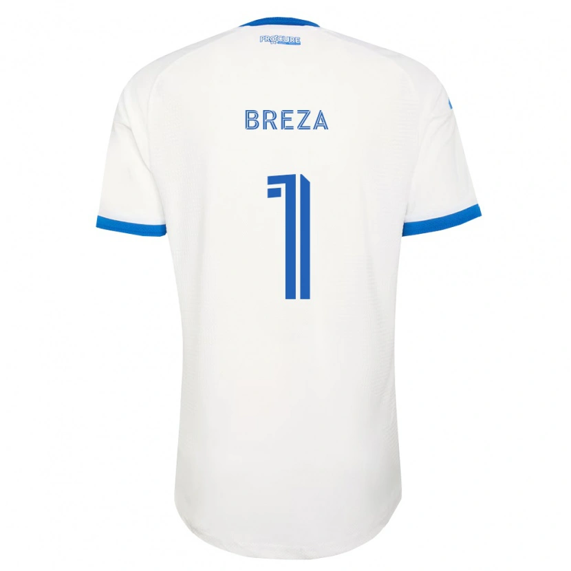 Danxen Mann Sébastian Breza #1 Himmel Blå Hvit Bortetrøye Drakt Trøye 2026/27 Skjorter T-Skjorte