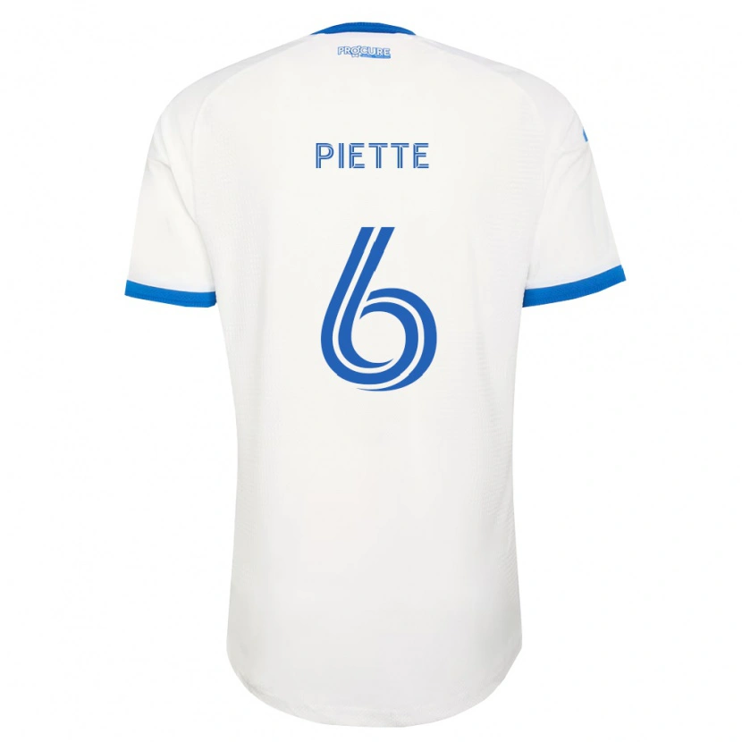 Danxen Mann Samuel Piette #6 Himmel Blå Hvit Bortetrøye Drakt Trøye 2026/27 Skjorter T-Skjorte