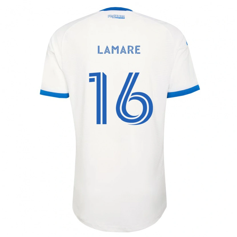 Danxen Mann Samuel Lamare #16 Himmel Blå Hvit Bortetrøye Drakt Trøye 2026/27 Skjorter T-Skjorte