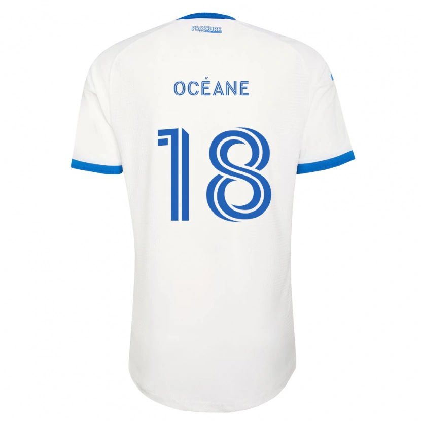 Danxen Mann Blouin Océane #18 Himmel Blå Hvit Bortetrøye Drakt Trøye 2026/27 Skjorter T-Skjorte