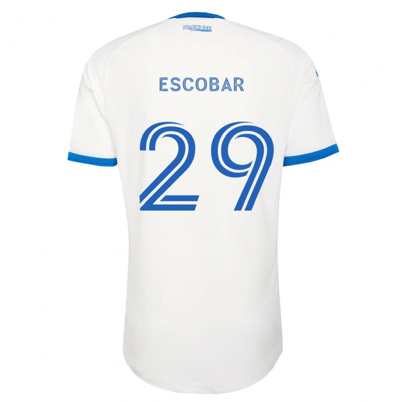 Danxen Mann Olger Escobar #29 Himmel Blå Hvit Bortetrøye Drakt Trøye 2026/27 Skjorter T-Skjorte