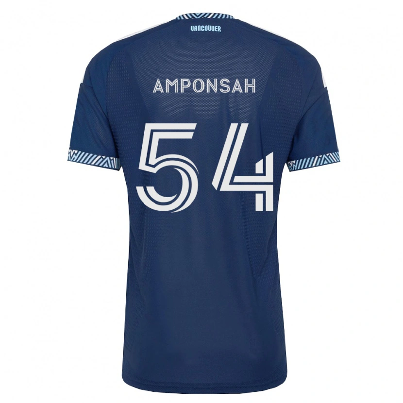 Danxen Mann Prince Amponsah #54 Dyp Blå Hvit Bortetrøye Drakt Trøye 2026/27 Skjorter T-Skjorte