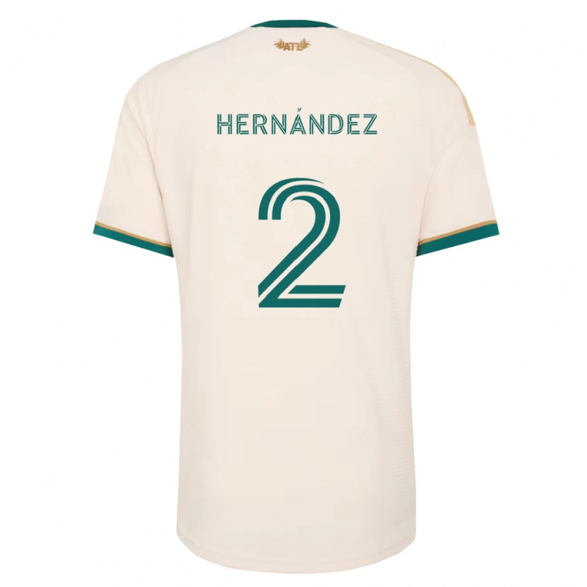 Danxen Mann Ronald Hernández #2 Champagne Grønn Bortetrøye Drakt Trøye 2026/27 Skjorter T-Skjorte