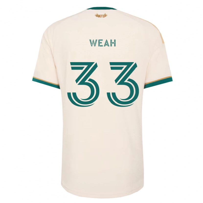 Danxen Mann Patrick Weah #33 Champagne Grønn Bortetrøye Drakt Trøye 2026/27 Skjorter T-Skjorte