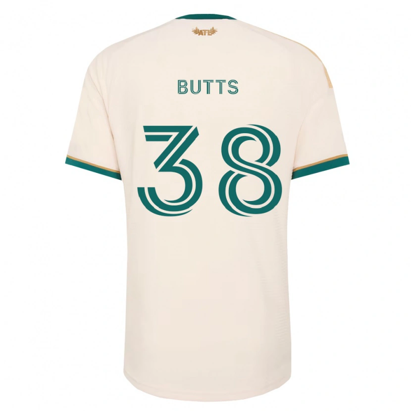 Danxen Mann Liam Butts #38 Champagne Grønn Bortetrøye Drakt Trøye 2026/27 Skjorter T-Skjorte
