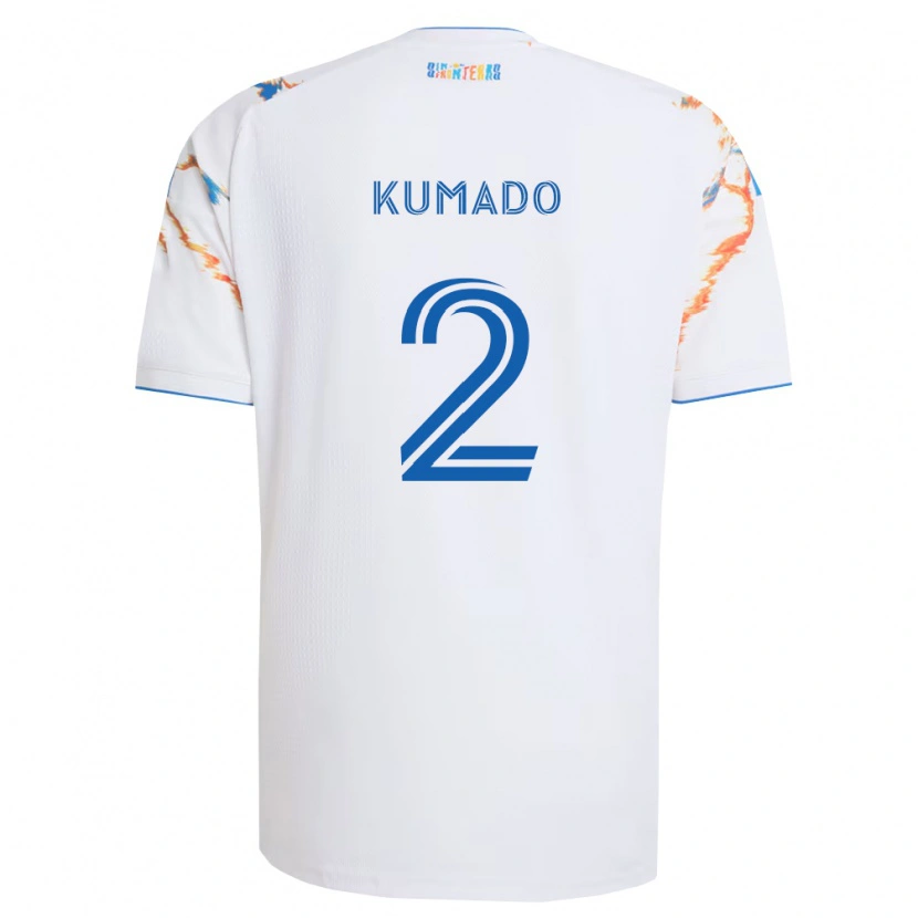 Danxen Mann Willy Kumado #2 Hvit Oransje Blå Bortetrøye Drakt Trøye 2026/27 Skjorter T-Skjorte