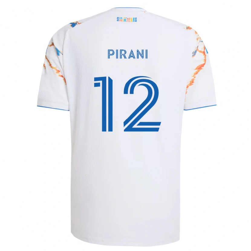 Danxen Mann Gabriel Pirani #12 Hvit Oransje Blå Bortetrøye Drakt Trøye 2026/27 Skjorter T-Skjorte