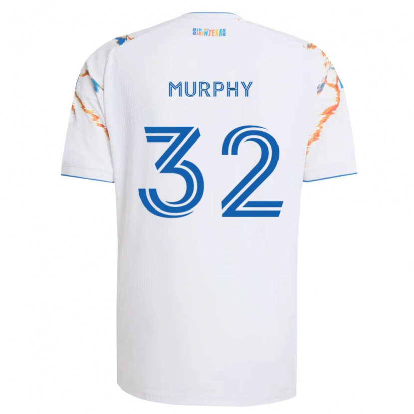 Danxen Mann Ian Murphy #32 Hvit Oransje Blå Bortetrøye Drakt Trøye 2026/27 Skjorter T-Skjorte