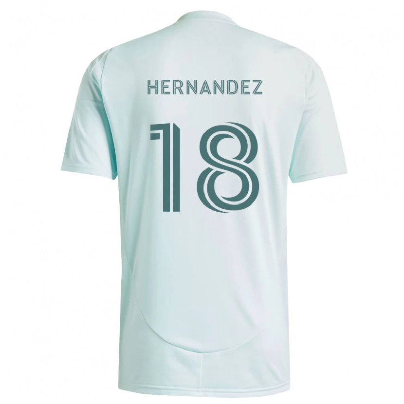 Danxen Mann Alex Hernandez #18 Hvit Lys Grønn Bortetrøye Drakt Trøye 2026/27 Skjorter T-Skjorte