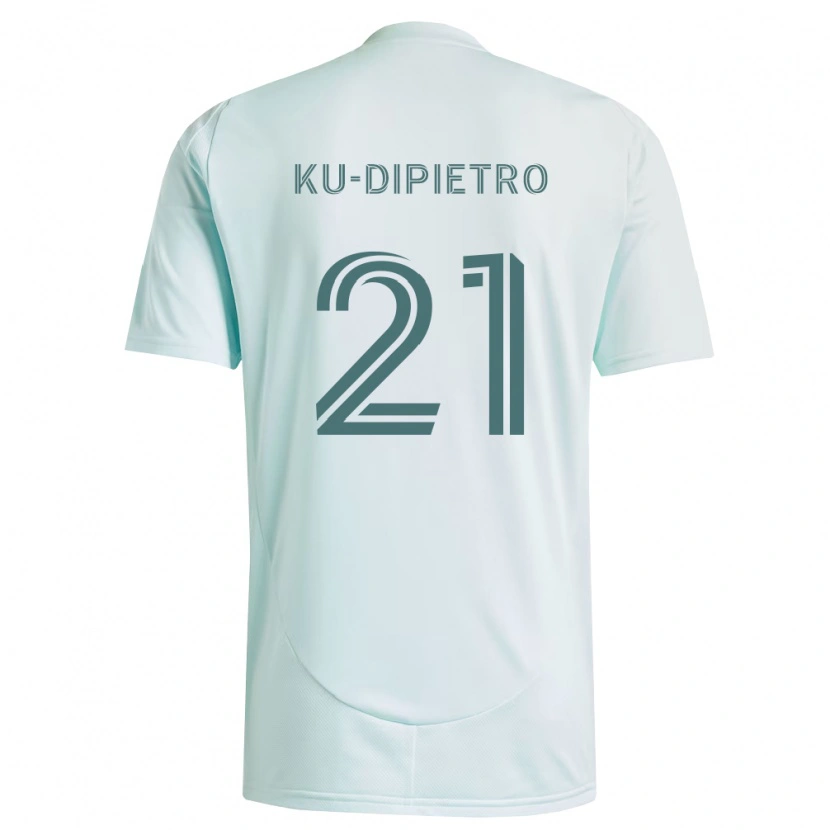 Danxen Mann Theodore Ku-Dipietro #21 Hvit Lys Grønn Bortetrøye Drakt Trøye 2026/27 Skjorter T-Skjorte