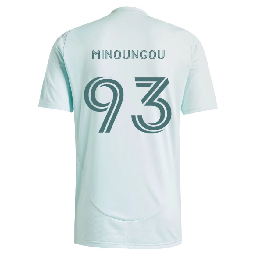 Danxen Mann Georgi Minoungou #93 Hvit Lys Grønn Bortetrøye Drakt Trøye 2026/27 Skjorter T-Skjorte