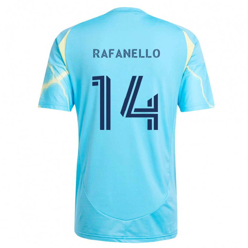 Danxen Mann Jeremy Rafanello #14 Lyseblå Svart Lysegul Bortetrøye Drakt Trøye 2026/27 Skjorter T-Skjorte