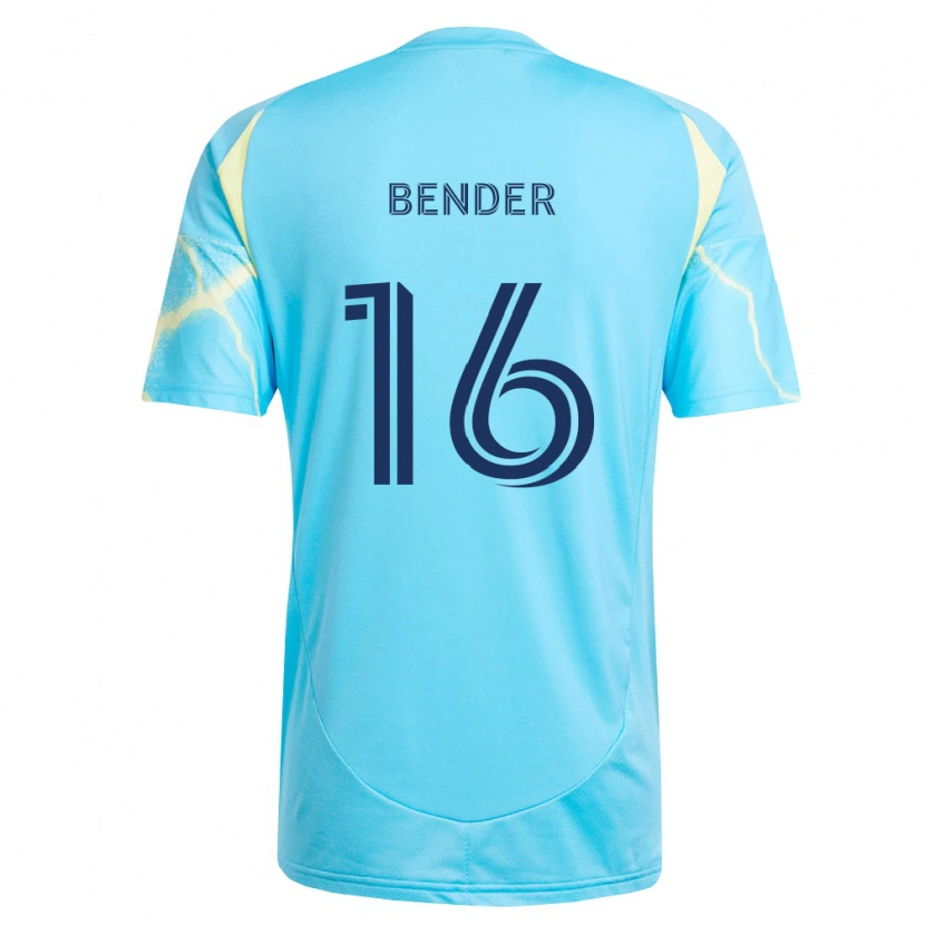 Danxen Mann Ben Bender #16 Lyseblå Svart Lysegul Bortetrøye Drakt Trøye 2026/27 Skjorter T-Skjorte