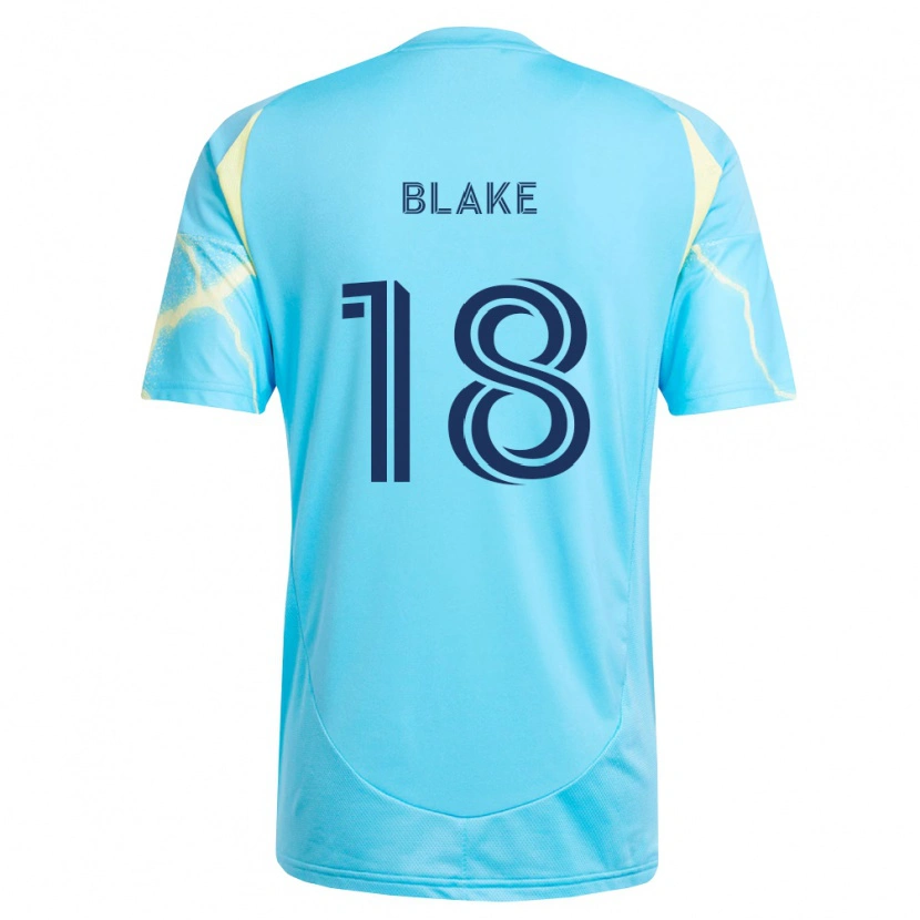 Danxen Mann Andre Blake #18 Lyseblå Svart Lysegul Bortetrøye Drakt Trøye 2026/27 Skjorter T-Skjorte