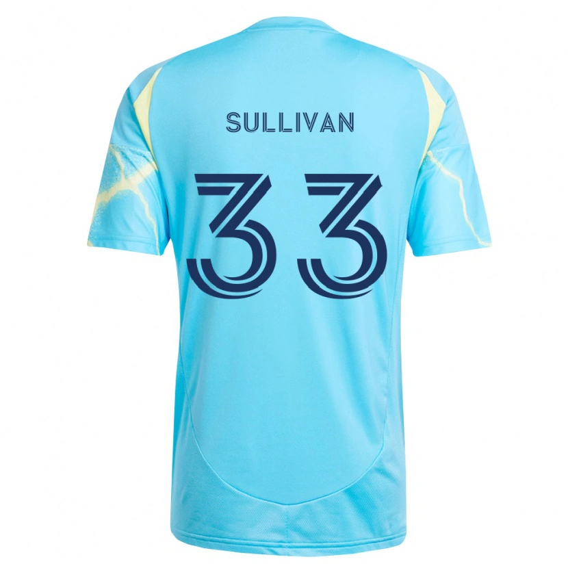 Danxen Mann Quinn Sullivan #33 Lyseblå Svart Lysegul Bortetrøye Drakt Trøye 2026/27 Skjorter T-Skjorte