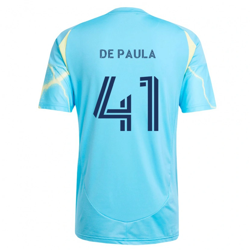 Danxen Mann Matheus De Paula #41 Lyseblå Svart Lysegul Bortetrøye Drakt Trøye 2026/27 Skjorter T-Skjorte