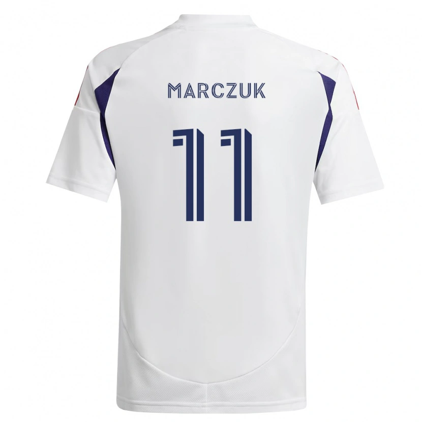 Danxen Mann Dominik Marczuk #11 Kongelig Blå Rød Brun Bortetrøye Drakt Trøye 2026/27 Skjorter T-Skjorte