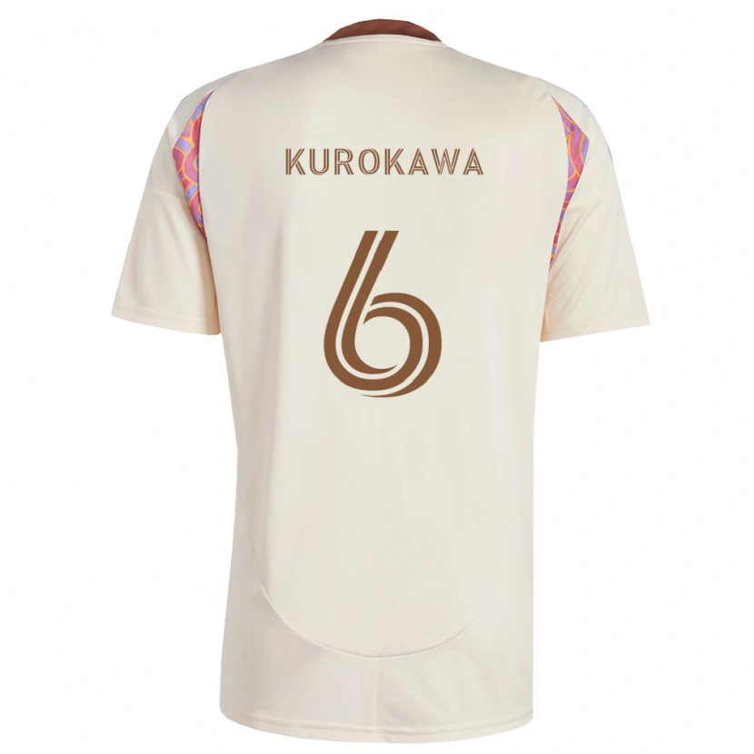 Danxen Mann Keisuke Kurokawa #6 Off-White Rosa Bortetrøye Drakt Trøye 2026/27 Skjorter T-Skjorte