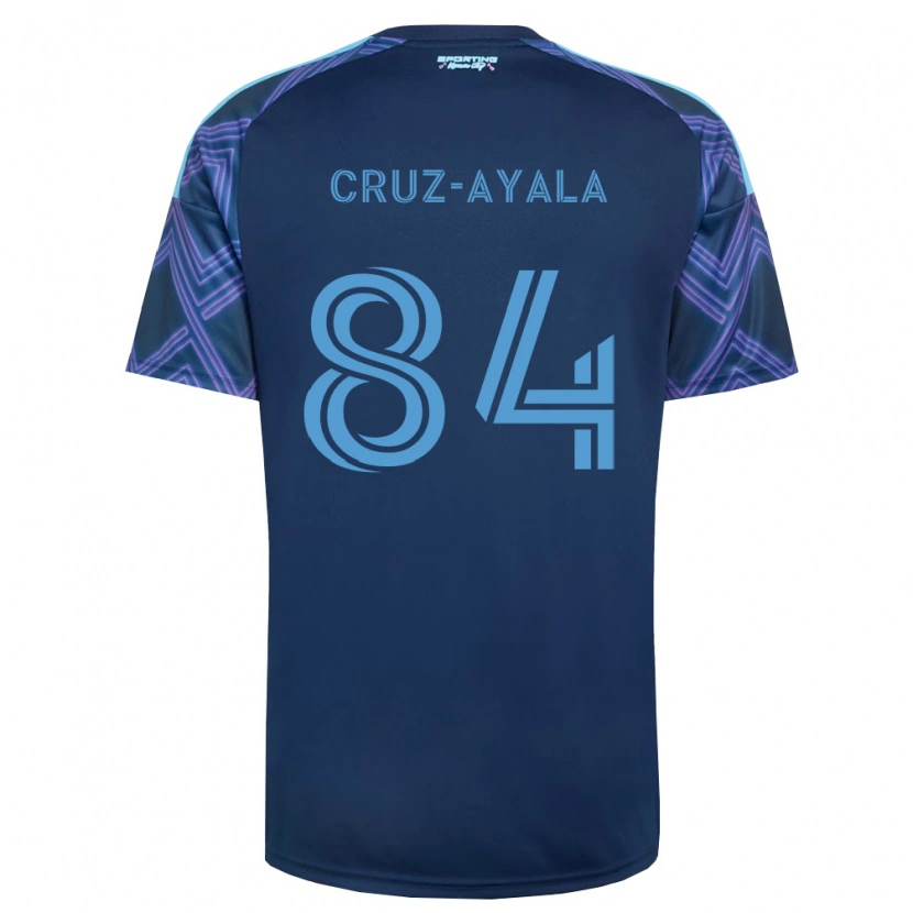 Danxen Mann Luis Cruz-Ayala #84 Kongelig Blå Lilla Bortetrøye Drakt Trøye 2026/27 Skjorter T-Skjorte