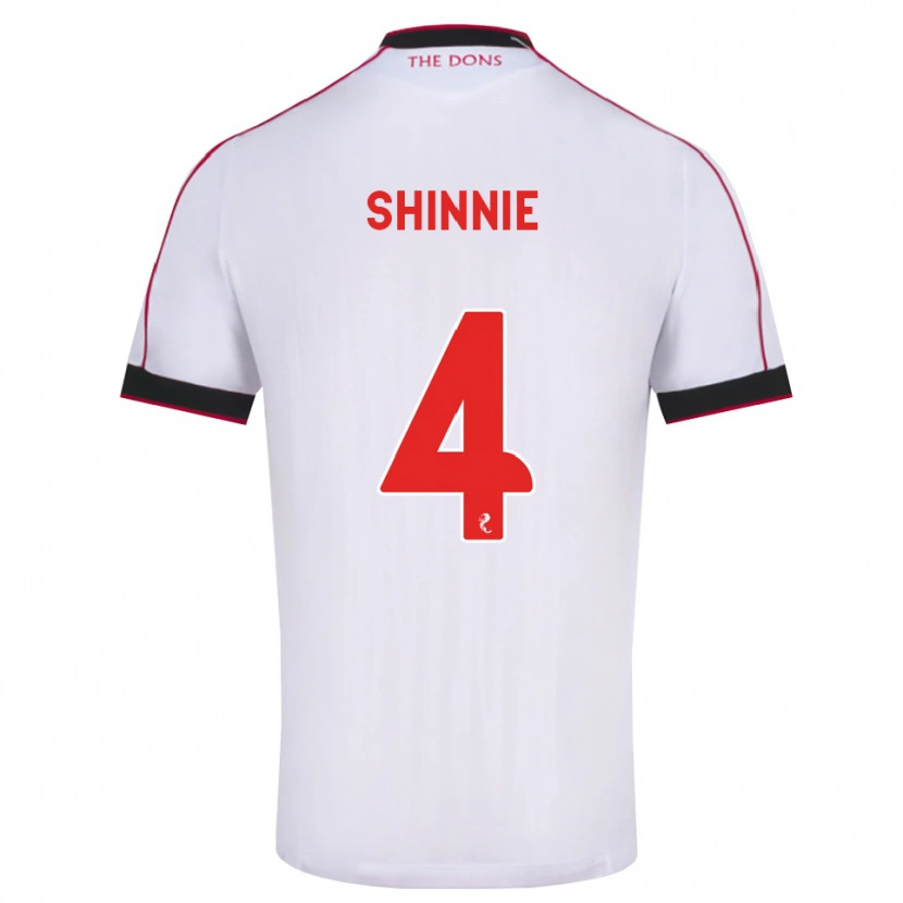 Danxen Mann Graeme Shinnie #4 Svart Rød Hvit Bortetrøye Drakt Trøye 2026/27 Skjorter T-Skjorte