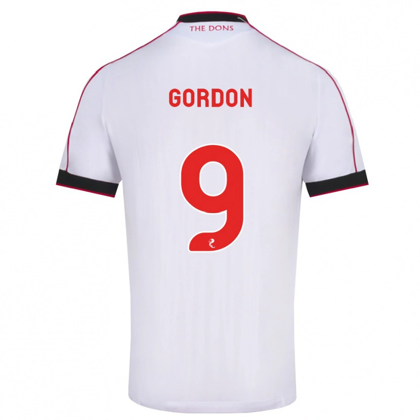 Danxen Mann Lauren Gordon #9 Svart Rød Hvit Bortetrøye Drakt Trøye 2026/27 Skjorter T-Skjorte