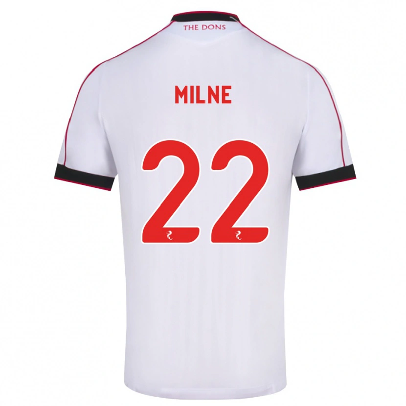 Danxen Mann Jack Milne #22 Svart Rød Hvit Bortetrøye Drakt Trøye 2026/27 Skjorter T-Skjorte