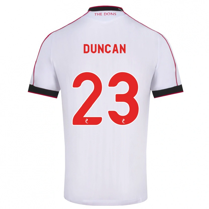 Danxen Mann Ryan Duncan #23 Svart Rød Hvit Bortetrøye Drakt Trøye 2026/27 Skjorter T-Skjorte
