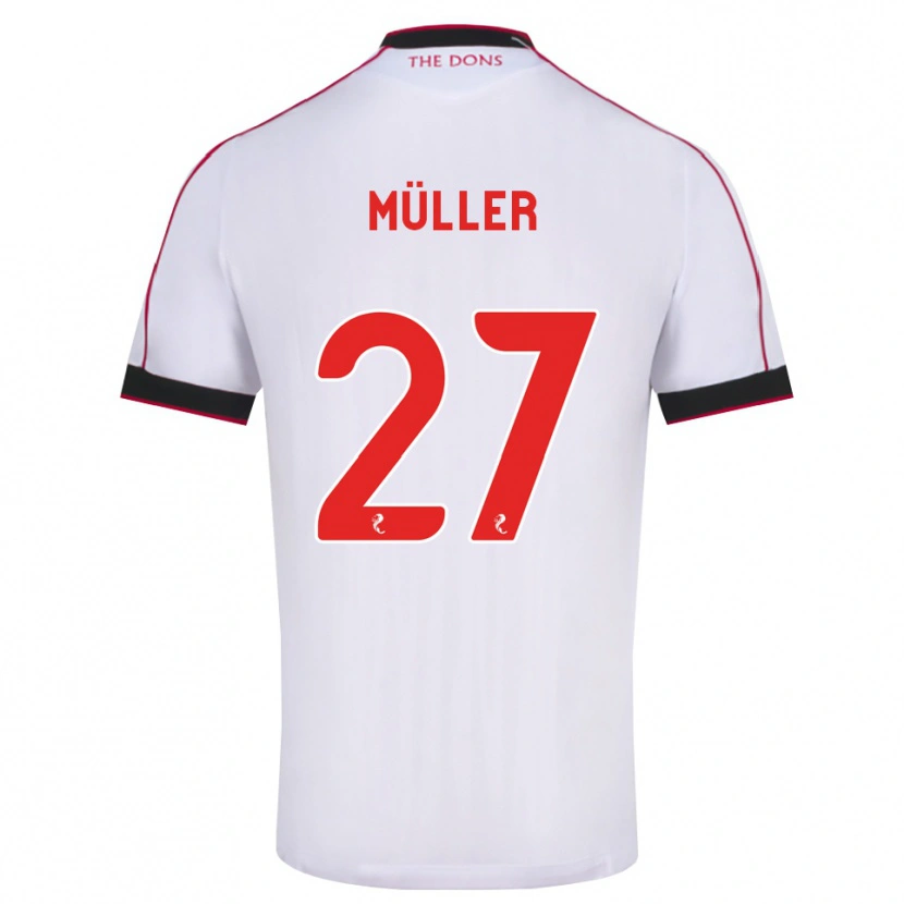 Danxen Mann Marius Müller #27 Svart Rød Hvit Bortetrøye Drakt Trøye 2026/27 Skjorter T-Skjorte
