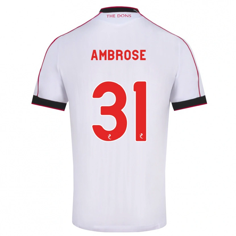 Danxen Mann Peter Ambrose #31 Svart Rød Hvit Bortetrøye Drakt Trøye 2026/27 Skjorter T-Skjorte